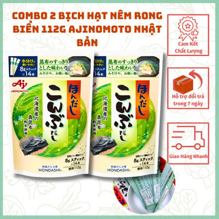 Combo 2 bịch hạt nêm rong biển 112g Ajinomoto Nhật Bản