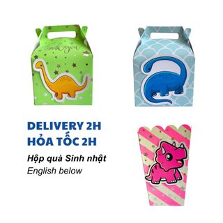 Hộp Quà, Hộp Bắp Chủ Đề Khủng Long Cho Bé Nhiều Mẫu - Dinosaur Gift Box, Popcorn Box For Kid Multiples Options KAB63
