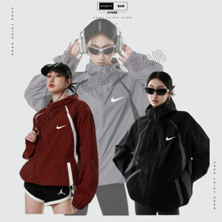 Áo kháoc dù Nike có mũ cao cấp chuẩn form nam nữ chất dù 2 lớp form rộng unisex chống nắng chống gió D02