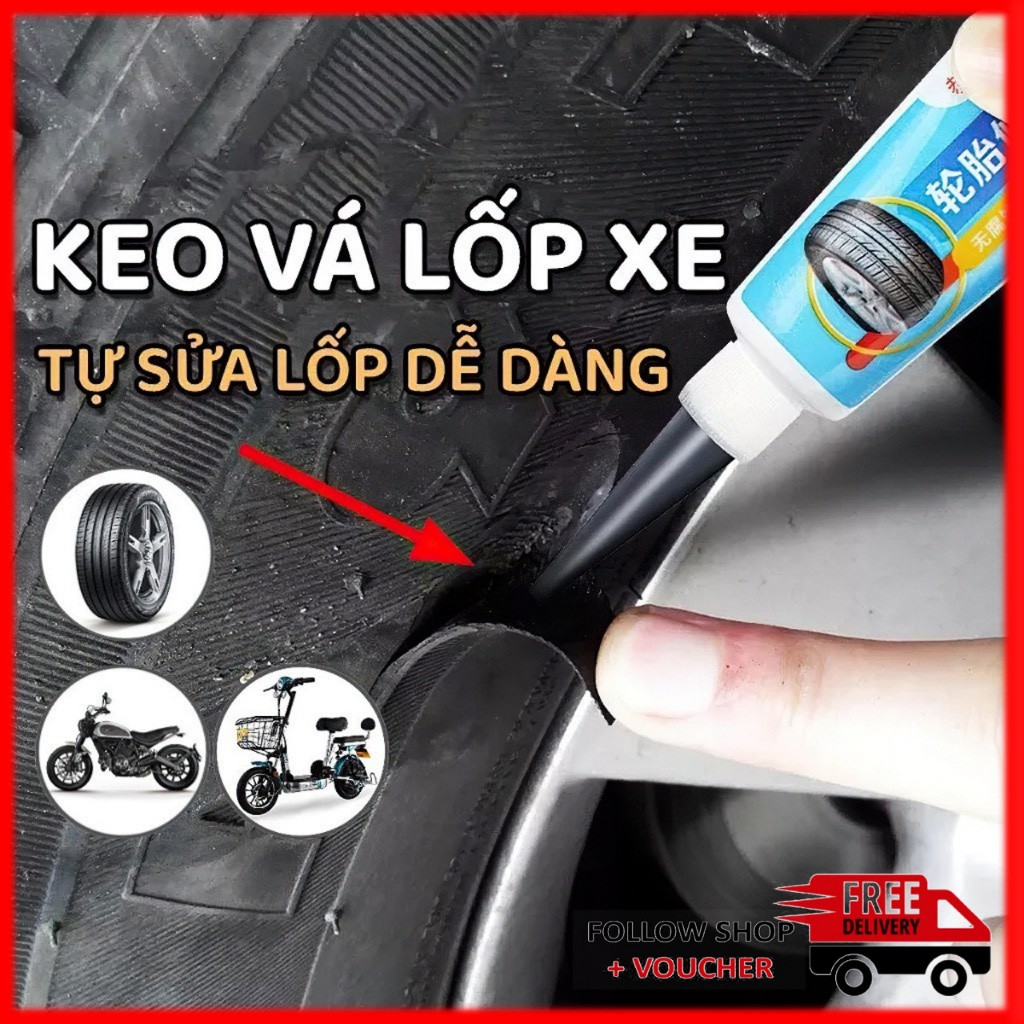 Keo Vá Lốp, Vá Săm, Sửa Vết Nứt Lốp Cho Xe Máy, Ô Tô, Đàn Hồi Cao, Chịu Nhiệt Tốt Hàng Loại 1
