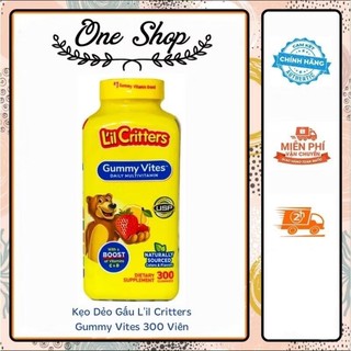 (Date T6/25) Kẹo dẻo bổ sung vitamin L'il Critters Gummy Vites cho bé 300 viên của Mỹ