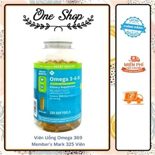 (Date T10/25) Viên uống Omega 369 Member's Mark Supports Heart Health 325 viên của Mỹ