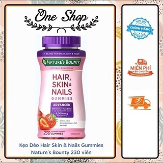 Kẹo Dẻo Hair Skin & Nails Gummies Nature's Bounty 230 viên của Mỹ