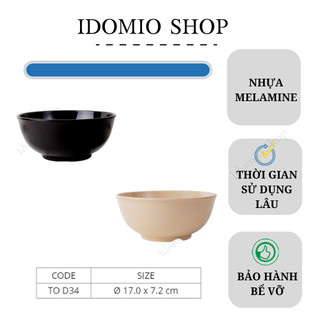 Tô Nhựa  Melamine Màu Nâu/ Đen