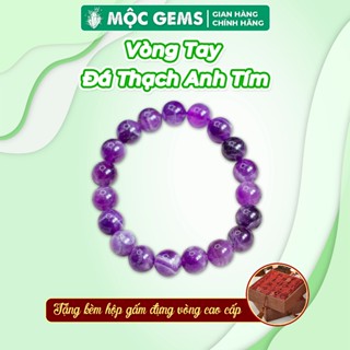 Vòng Tay Đá Thạch Anh Tím Mộc Gems Giúp Chiêu Tài Cải Vận Mang Lại Bình An & May Mắn