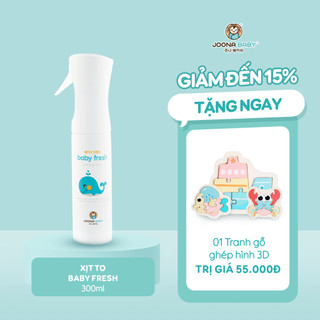 (Quà tặng tranh gỗ) Xịt diệt khuẩn, khử mùi đồ chơi, bình sữa, núm ti giả Baby Fresh an toàn cho bé 300ml -JOONA BABY VN
