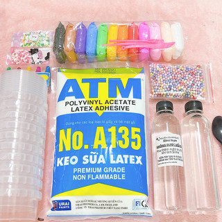 Bộ Kit Làm Slime 30 Món - Nguyên Liệu Làm Các Slime Bơ Slime Trong Slime Cơ Bản Cao Cấp