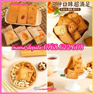 Bánh quy giòn mix hạt dinh dưỡng - bánh quy hạt nagano nut cake - bánh hạnh nhân/ bánh hạt đều/ bánh dừa
