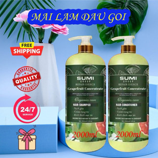 cặp  Gội Xả bưởi Sumi 2000ml | Giảm Rụng Tóc, Kích Mọc Tóc, Phục Hồi Tóc Hư Tổn, Mềm mượt, Chiết Xuất Từ Thiên Nhiên