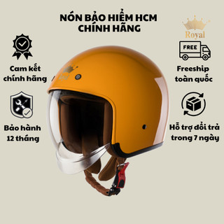 Mũ bảo hiểm 3/4 Royal M139 kính âm vàng nghệ bóng chính hãng bảo hành 12 tháng đi xe máy