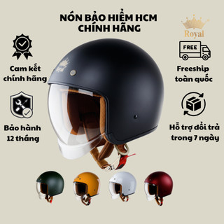 Royal M139 mũ bảo hiểm 3/4 kính âm có nhiều màu và nhiều size M L XL chính hãng bảo hành 12 tháng