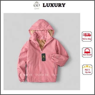 Áo Khoác Gió Nữ Lót Lông  INDOCHI Có Mũ Cao Cấp 2 Lớp, Chất Liệu Gió Tráng Bạc Chống Nước A27