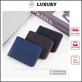 K LUXURY LEATHER- Ví Nam Mini Da Bò Thật, Bóp Da Nam Cao Cấp Nhỏ Gọn và Trẻ Trung Bảo Hành KT0018