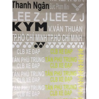 Hình ủi ép nhiệt IN TÊN SỐ ÁO  LỚP Nhóm- IN THEO YÊU CẦU INBOX SHOP]Tên-Số in áo cầu lông,bàn là tại nhà rất đẹp