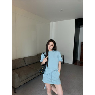 [Sẵn Đen/Mơ] 𝐋𝐨𝐥𝐢𝐬𝐭𝐨𝐫𝐞 - Set thun nữ mặc hè/ Áo thun nữ ống tay rộng phối chân váy năng động