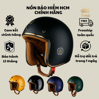 Mũ bảo hiểm 3/4 Royal M20c chính hãng nhiều màu đen trắng xanh ximang vàng bảo hành 12 tháng