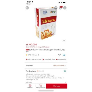 𝐕𝐢𝐞̂𝐧 𝐮𝐨̂́𝐧𝐠 SLIM BEAUTY SOKA ( Gốc 1.100k)