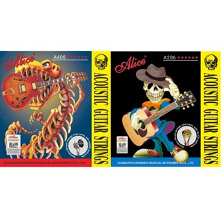  Dây Đàn Guitar Acoustic Alice A406 A206  1 Bộ - 6 dây  