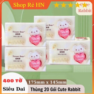 Thùng 20 Gói Giấy Ăn CUTE RABBIT Siêu Dai , Giấy Ăn Nội Địa Trung