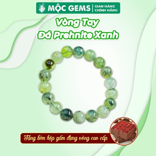 Vòng Tay Đá Prehnite Xanh Mộc Gems Giúp Chiêu Tài Lộc Và Thu Hút May Mắn