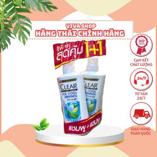 Set 2 Dầu gội Clear bạc hà Hàng Nội địa Thái Lan mẫu mới