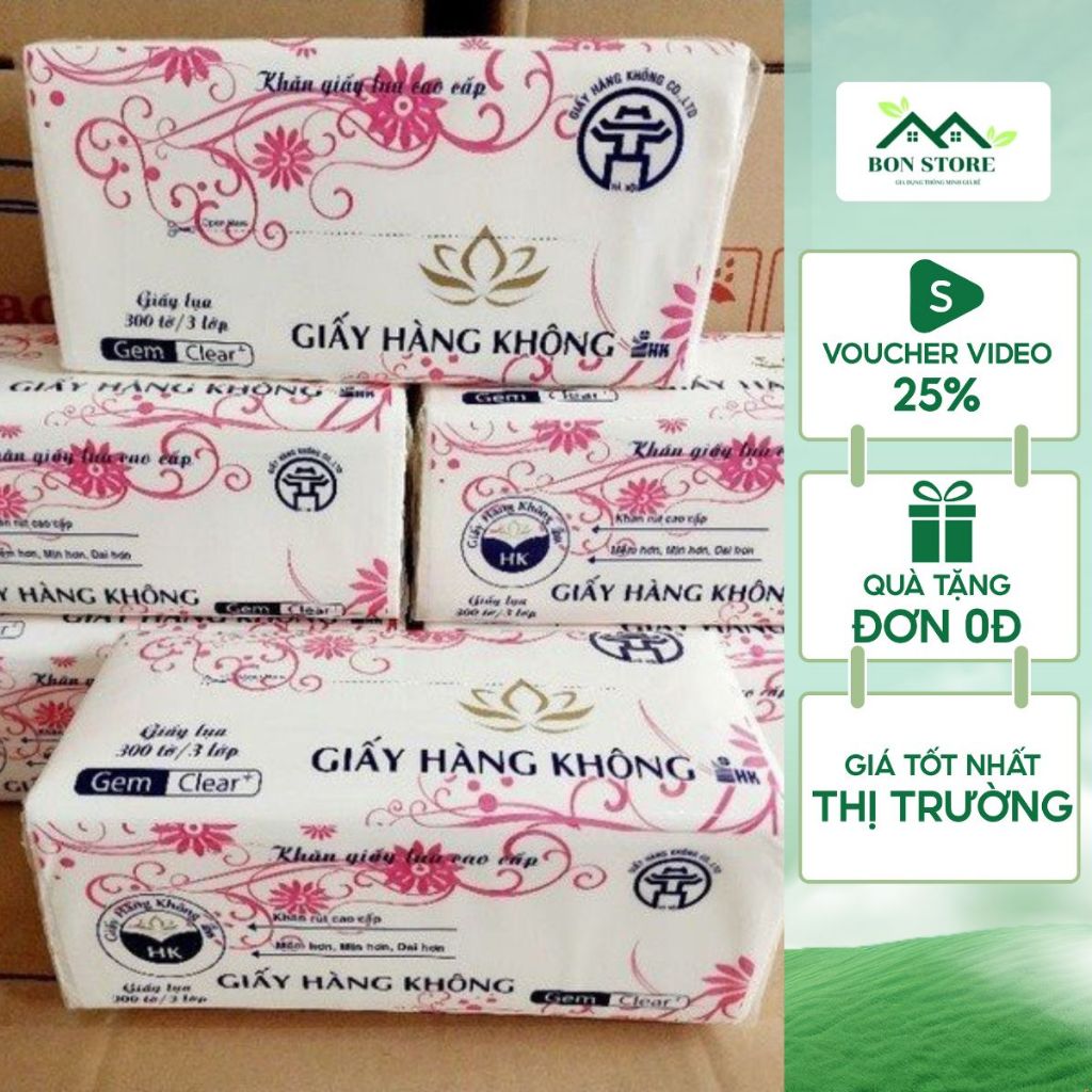 Giấy ăn lụa cao cấp - khăn giấy rút lụa 1 gói 300 tờ,mềm,mịn,dẻo dai