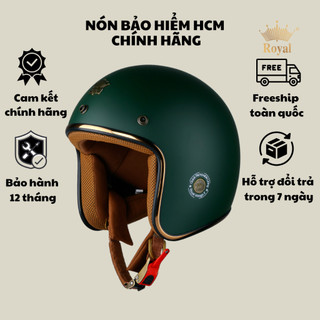 Nón bảo hiểm 3/4 Royal M20C xanh lính size L XL XXL chính hãng bảo hành 12 tháng