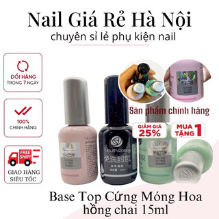 Base Top hoa hồng Youth rose ,base gel liên kết, top phủ bóng, cứng móng, top lì làm nail, làm móng 15ml Nail Rẻ