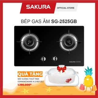 Bếp Gas Âm SAKURA SG-2525GB - Bảo Hành 24 Tháng Chính Hãng