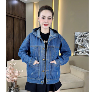 ÁO KHOÁC JEAN  NAM NỮ 6 TÚI CÓ NÓN (CÓ TÚI TRONG)Size 40-80kg
