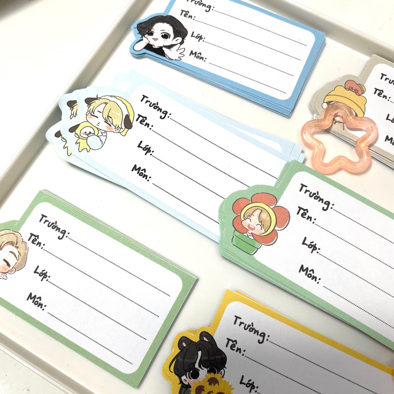Nhãn vở chibi BTS kpop