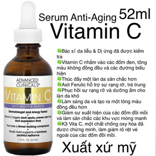 Serum vitamin c advanced clinicals 52ml