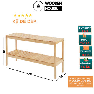 Kệ giày gỗ wooden house decor nhà cửa dễ dàng