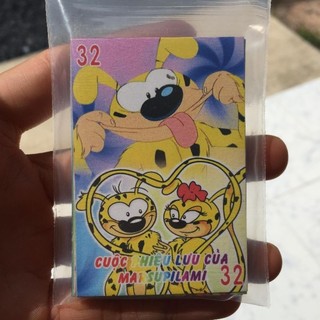 SET 25 thẻ hình giấy Marsupilami Tuổi Thơ