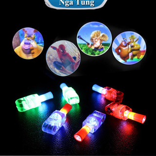Ngón Tay Phát Sáng Led Finger - Nhẫn Đeo Ngón Tay Có Đèn Led Chiếu Hình Thú Vị [Đồ Chơi Cho Bé]