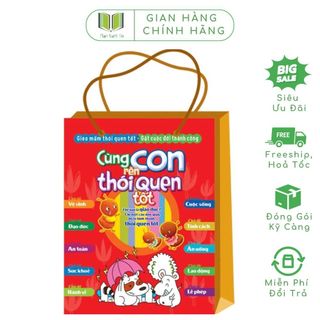 Sách: combo bộ cùng con rèn thói quen tốt - túi 10 cuốn