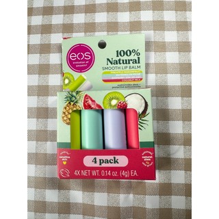 [AUTH-MỸ] Son dưỡng môi EOS 100% Natural Organic Pack 4 cây