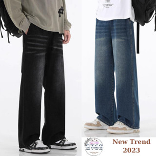 Quần Jean Wash Đen SMOKE V1, Quần Ống Suông Rộng Phong Cách Retro chất jeans bò Cao Cấp JS05