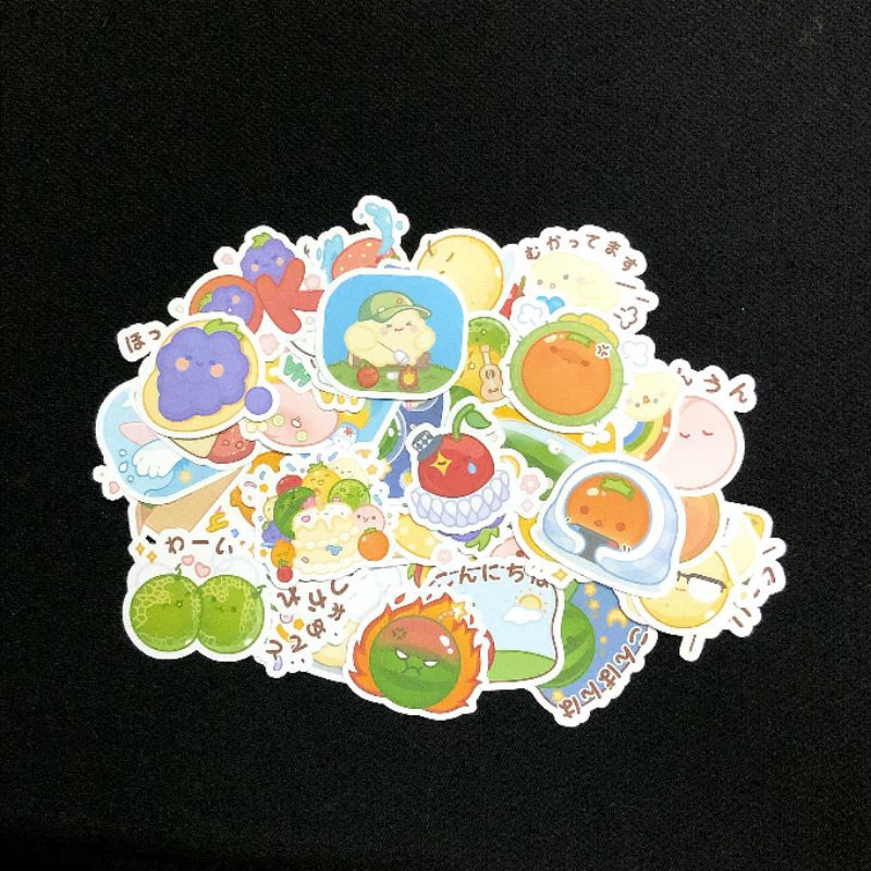[Suika Game] Bộ 24 sticker game dưa hấu kích thước 4 cm (Ảnh thật tự chụp)