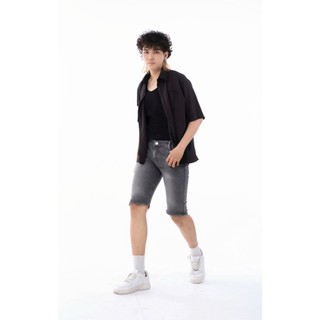 QUẦN SHORT JEAN NAM AKA01 QUẦN SHORT BÒ NAM CO GIÃN TỐT KHOÁ KÉO NÚT GÀI HÌNH THẬT