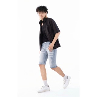 QUẦN SHORT JEAN NAM AKA05 QUẦN SHORT BÒ NAM CO GIÃN TỐT KHOÁ KÉO NÚT GÀI HÌNH THẬT