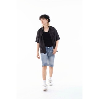 QUẦN SHORT JEAN NAM AKA07 QUẦN SHORT BÒ NAM CO GIÃN TỐT KHOÁ KÉO NÚT GÀI HÌNH THẬT