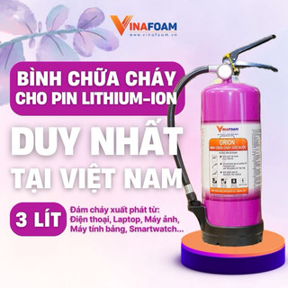 Bình cứu hỏa gốc nước orion 3 lít có tem kiểm định| bình chữa cháy vinafoam dập cháy pin xe điện lithium-ion
