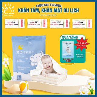 Khăn tắm dùng 1 lần❣️FREESHIP❣️Khăn tắm khăn mặt tiệt trùng - Khăn tắm du lịch an toàn cho trẻ sơ sinh 100% cotton
