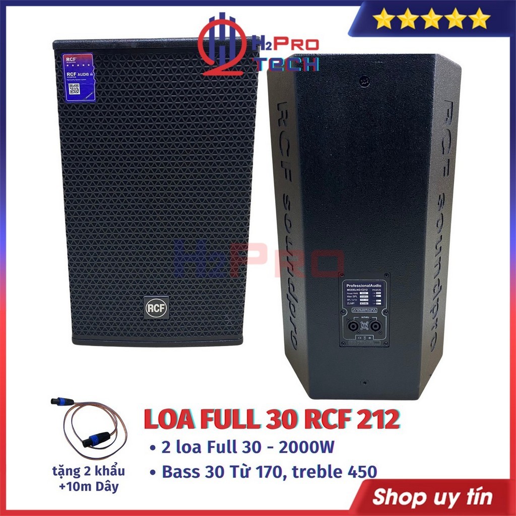 Loa Full 30 RCF 212 2000W Từ 170 - Treble 450 ( Giá 2 Cái ), Loa Bass 30 RCF Karaoke - H2Pro Tech
