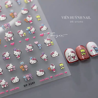Sticker hoạt hình 5d helo kitty , cu shin