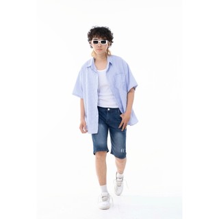 QUẦN SHORT JEAN NAM PMV03 CO GIÃN QUẦN SHORT BÒ NAM KHOÁ KÉO NÚT GÀI HÌNH THẬT