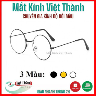 HCM mắt Kính gọng tròn nobita gọng kính cận kim tròn mảnh GT01