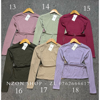 ÁO THUN CỔ TRÒN TAY DÀI ÔM BODY CHẤT THUN SIÊU MỊN MÁT - NZON SHOP