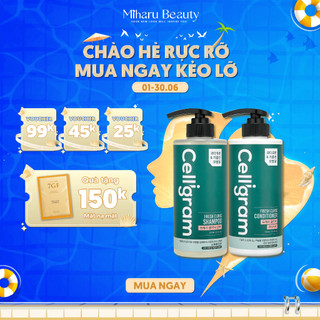 Bộ Đôi Gội Xả Celligram Sạch Dầu Mát Lạnh Dành Cho Tóc Dầu Bết Dính 500ml - 1000ml